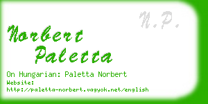 norbert paletta business card